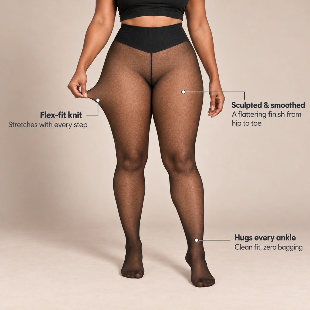 Sheer Illusion Fleece Lined Tights