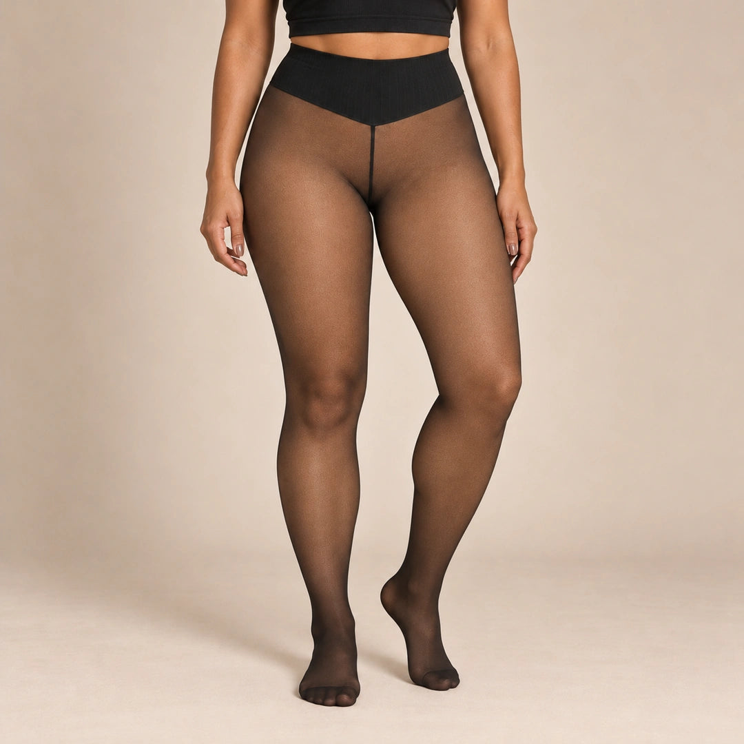 Sheer Illusion Fleece Lined Tights