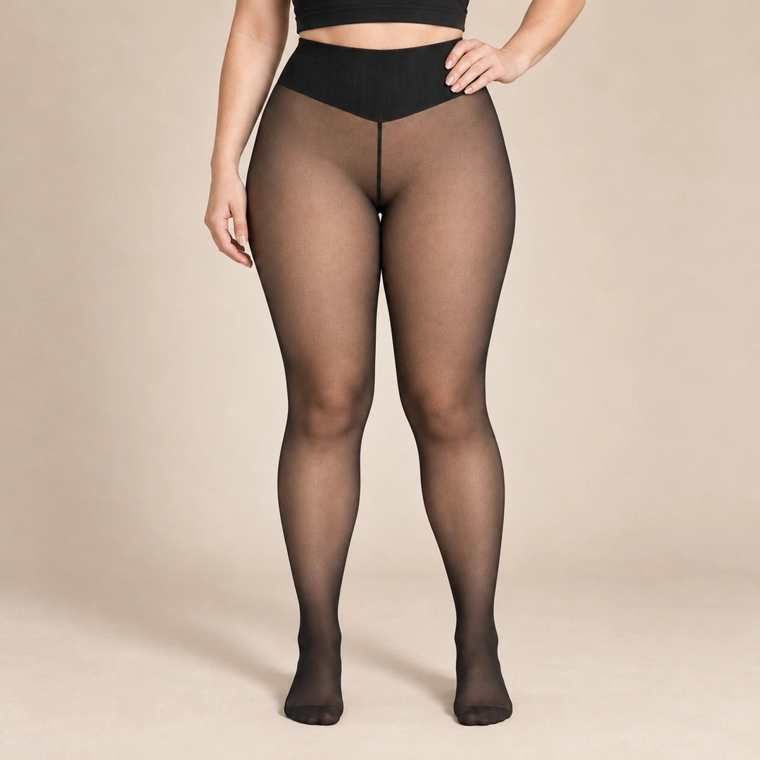 Sheer Illusion Fleece Lined Tights