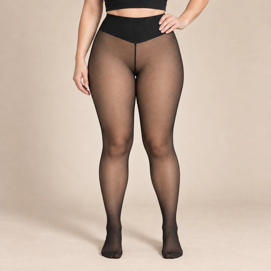 Sheer Illusion Fleece Lined Tights