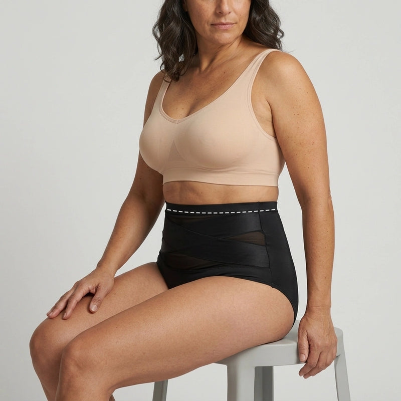 High-rise, no-roll waist