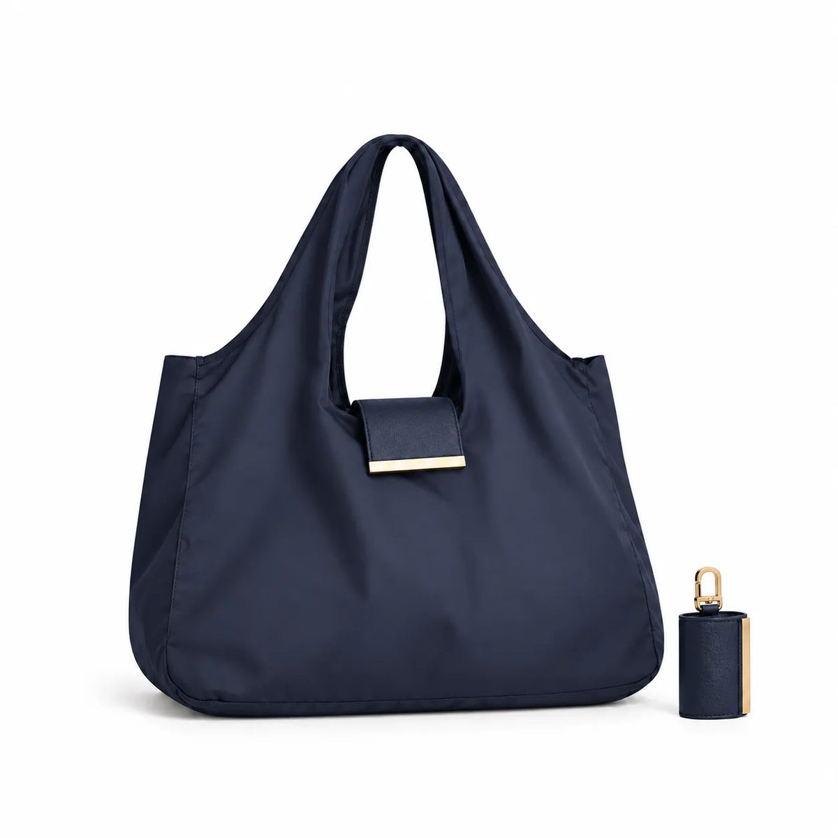Tara - The Roomiest Fold-Away Gold Charm Tote
