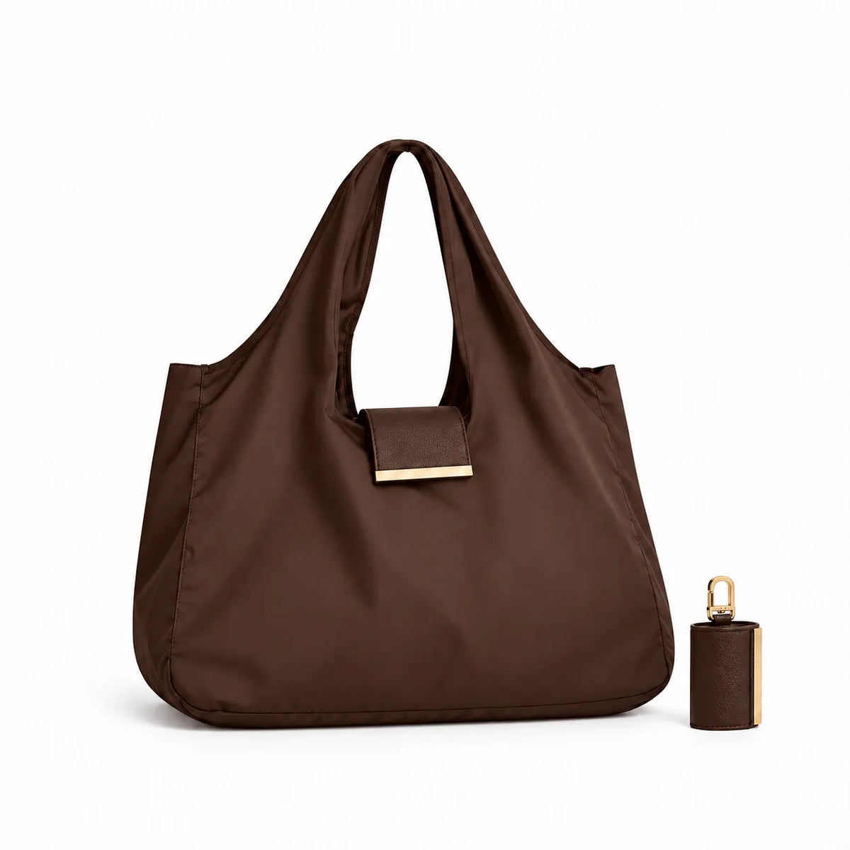 Tara - The Roomiest Fold-Away Gold Charm Tote