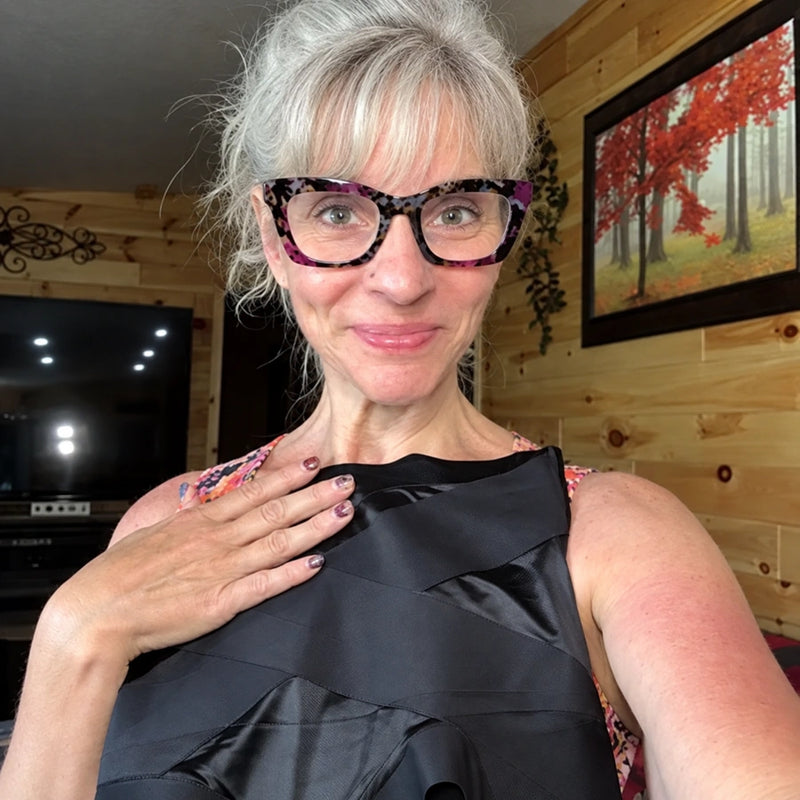 Luna K. wearing the peel and stay lip stain