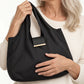 Tara - The Roomiest Fold-Away Gold Charm Tote
