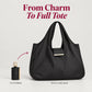 Tara - The Roomiest Fold-Away Gold Charm Tote