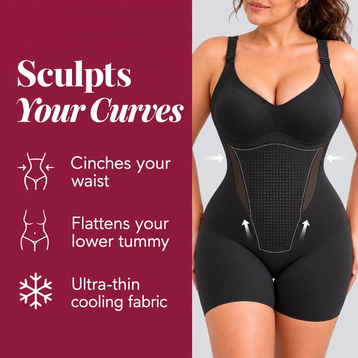 Cooling Tummy Control & Butt Lift Bodysuit